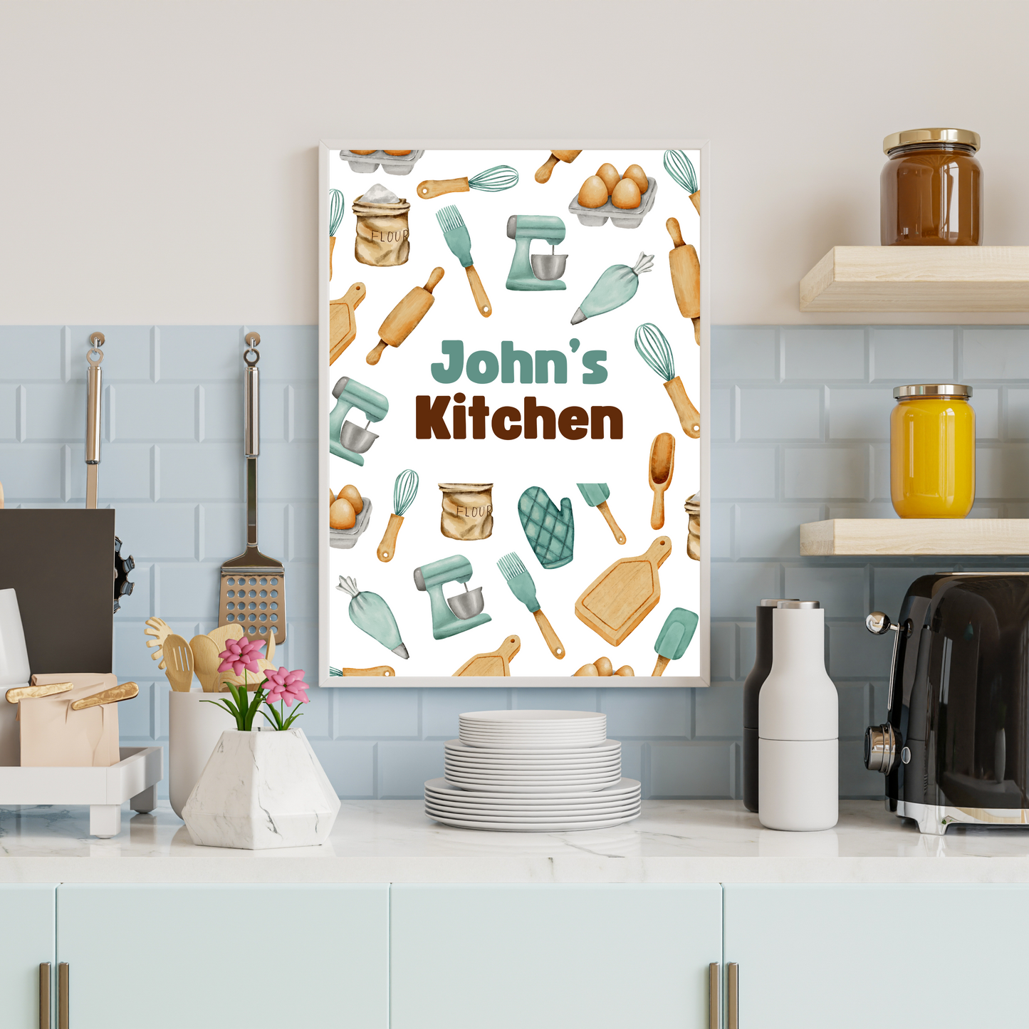 Cooking - Personalised Kitchen Name Print