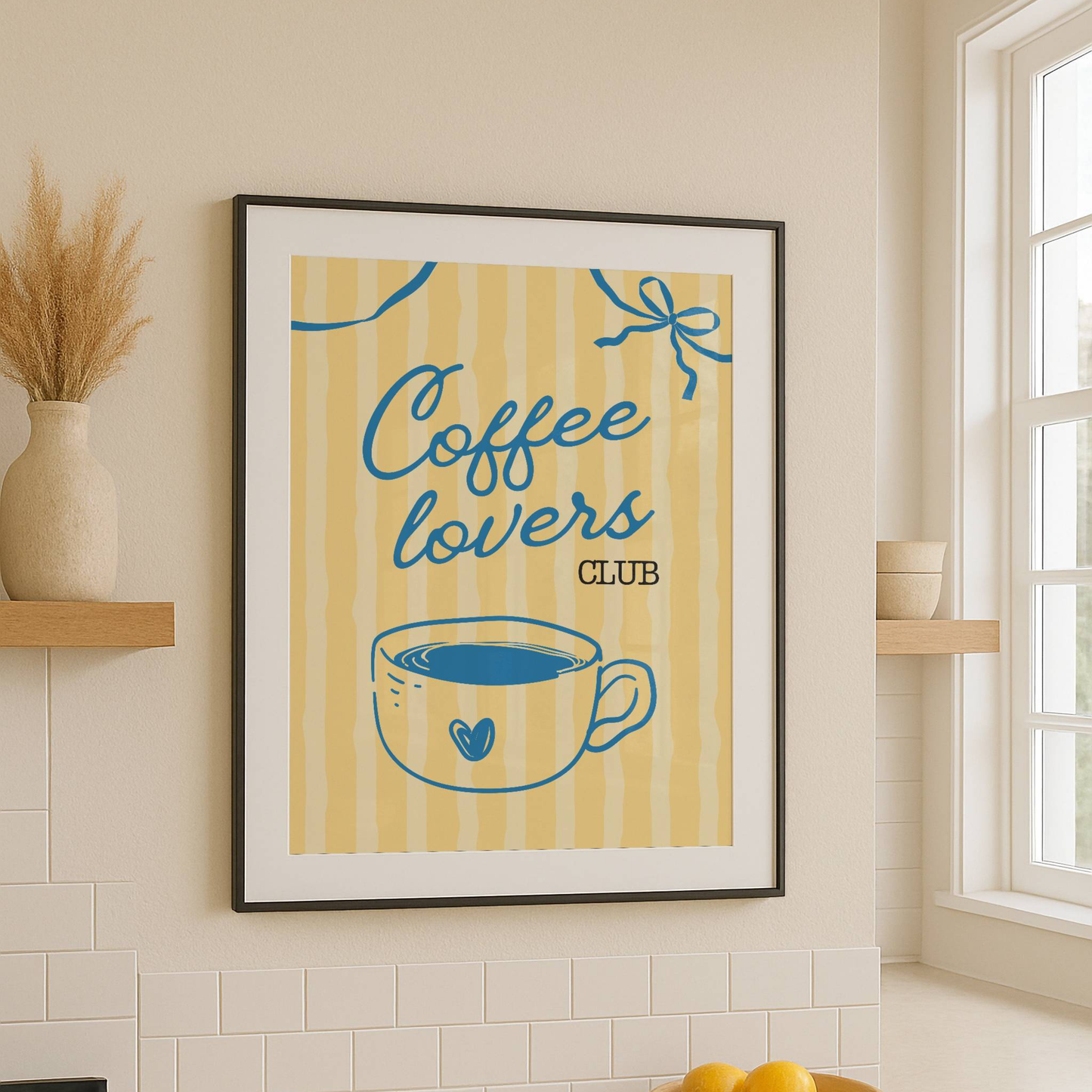 Coffee Lovers Club Yellow Print