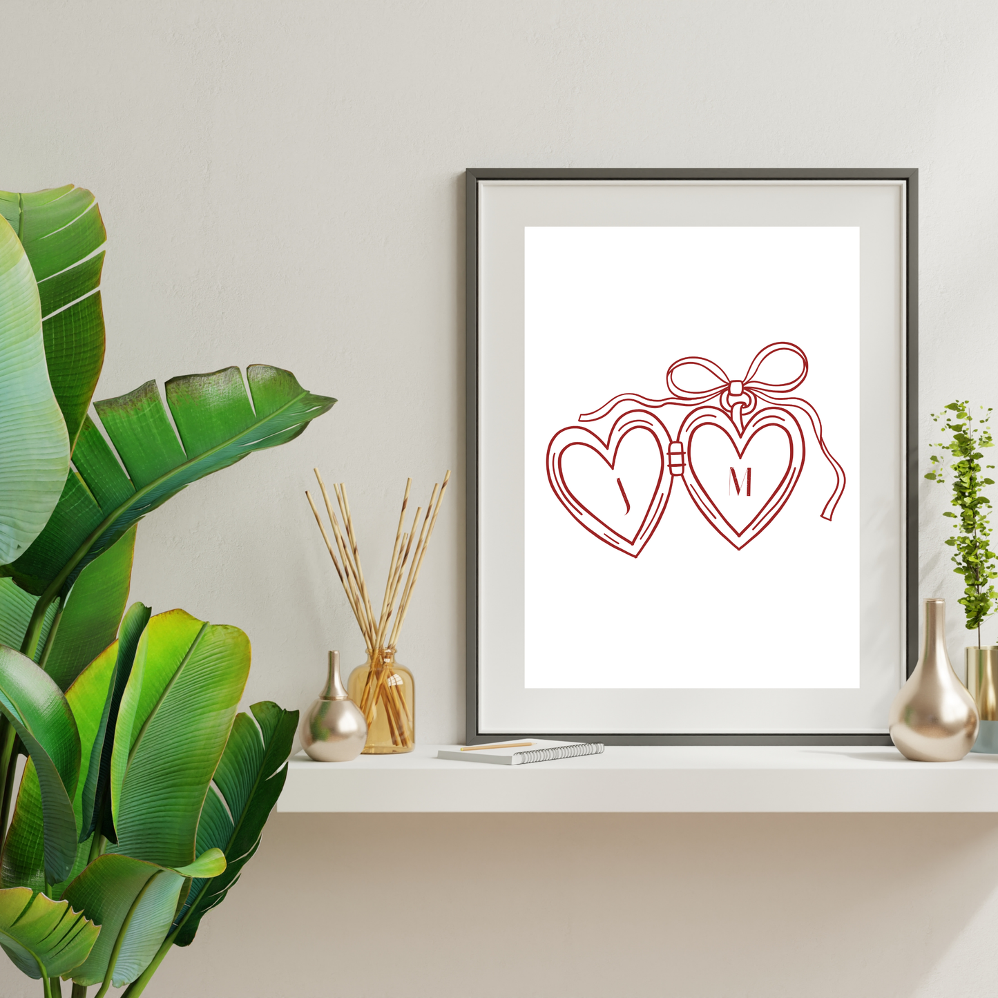 Locket – Wedding & Anniversary Personalised Name Print