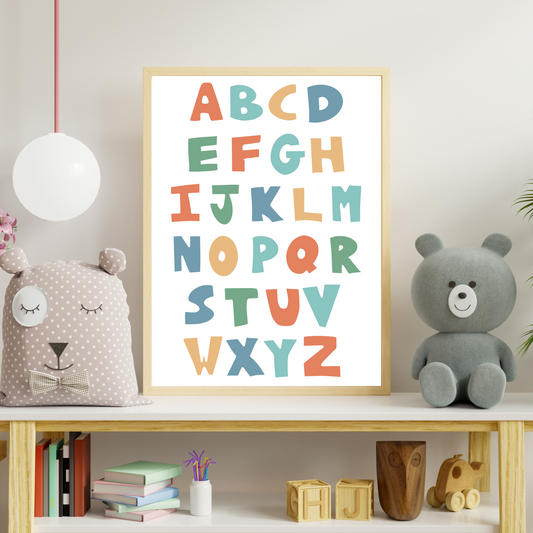 Colourful Alphabet Kids & Nursery Print
