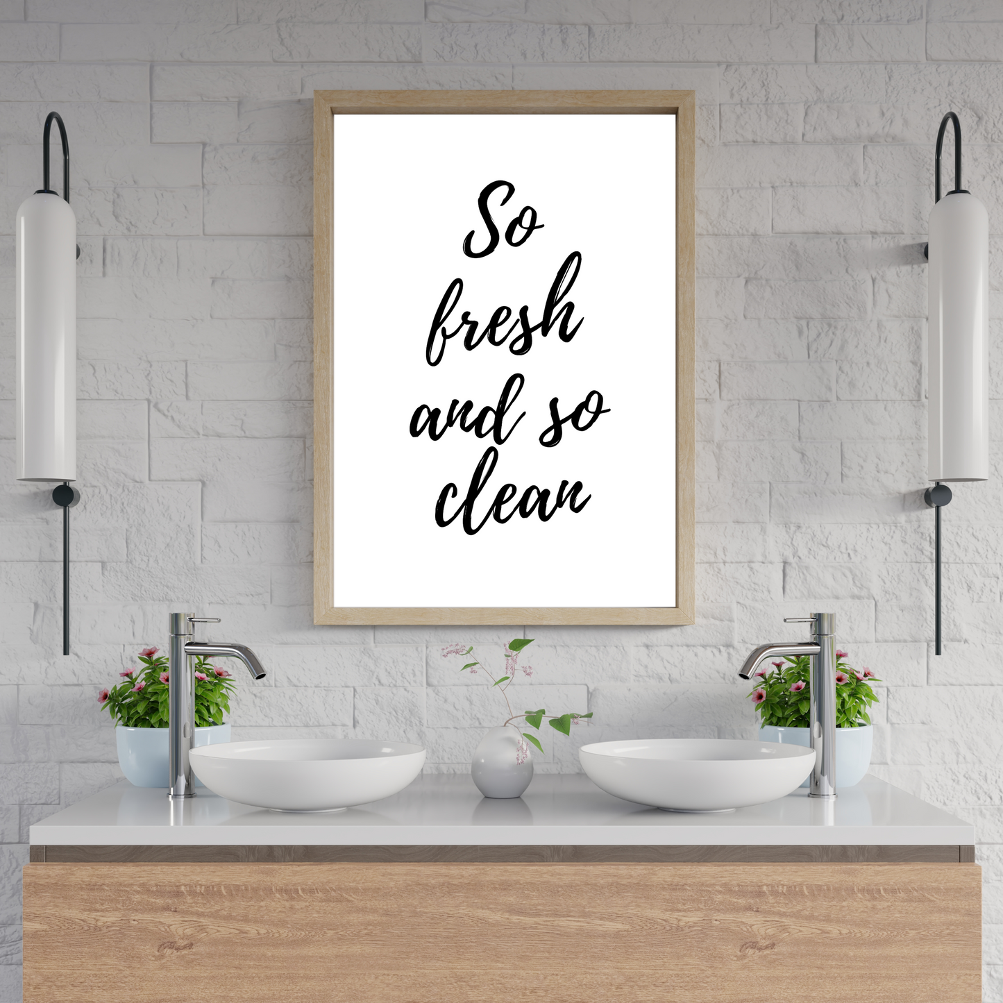 So Fresh and So Clean Bathroom Print