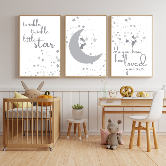 Twinkle Twinkle Little Star Kids & Nursery Print Set
