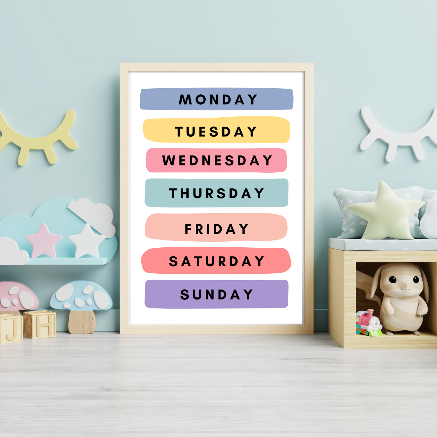 Days of the Week Kids & Nursery Print