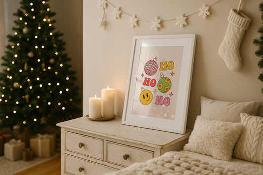 Ho Ho Ho Groovy Christmas Print