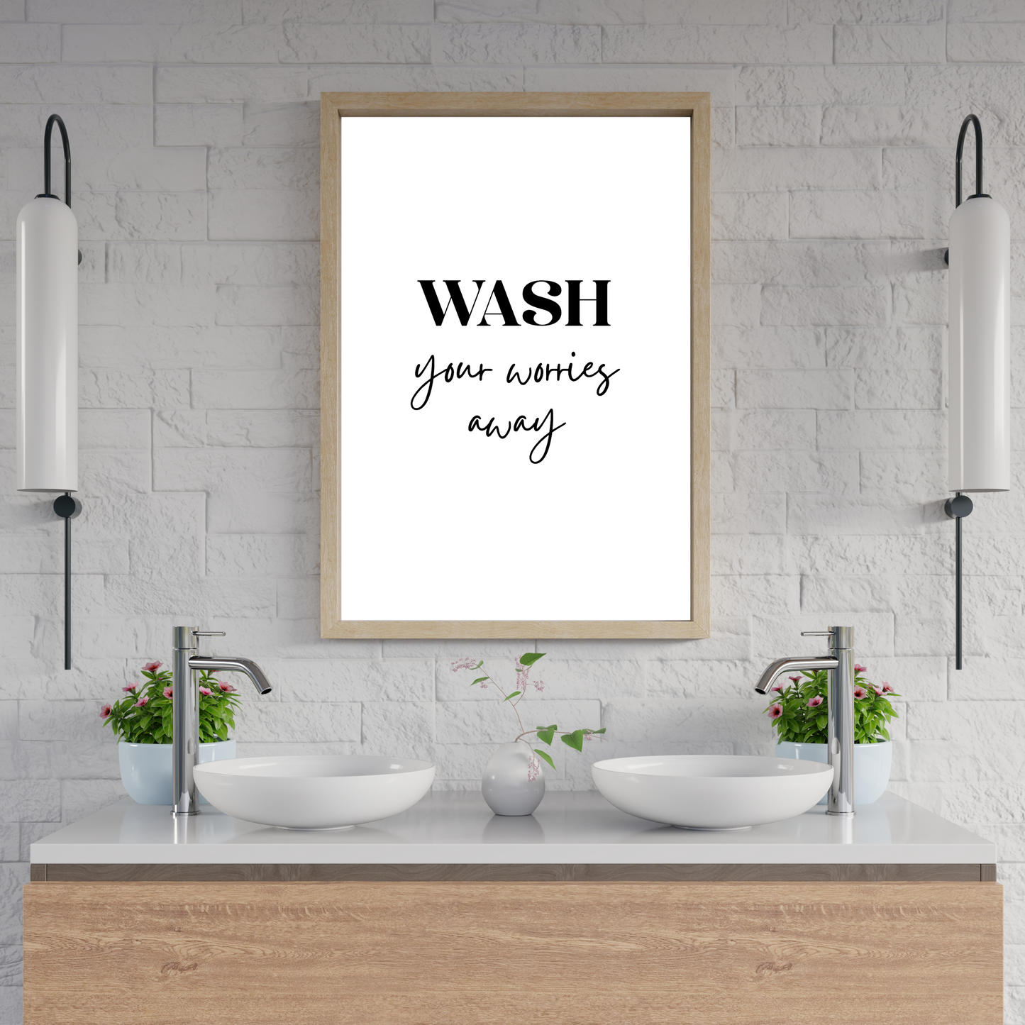 Wash Your Worries Away Bathroom Print