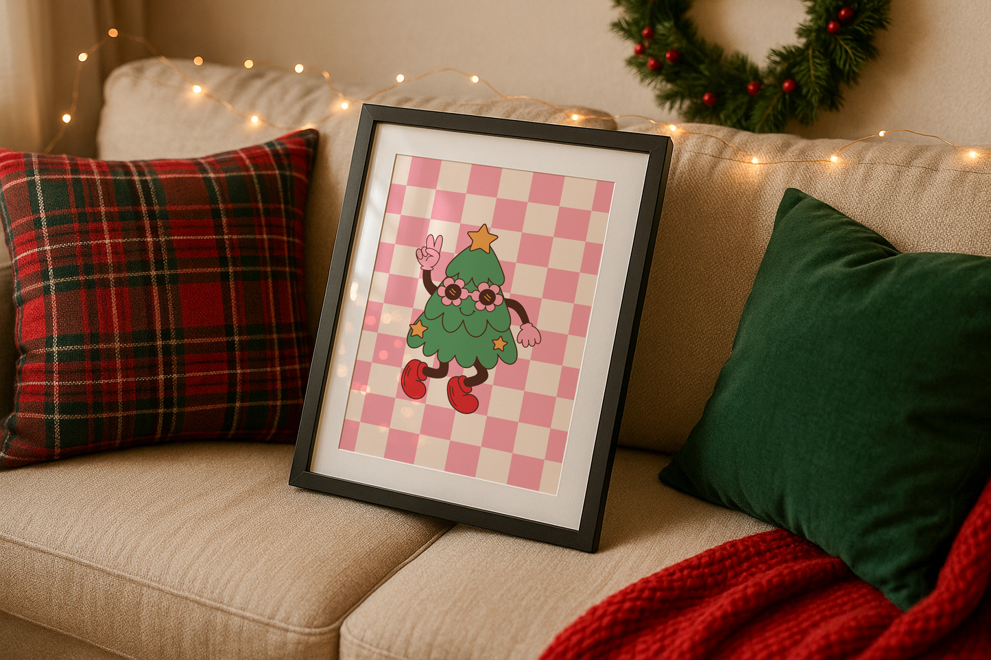 Groovy Christmas Tree Christmas Print
