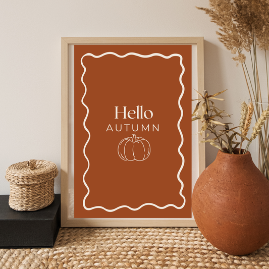 Hello Autumn Autumn Print