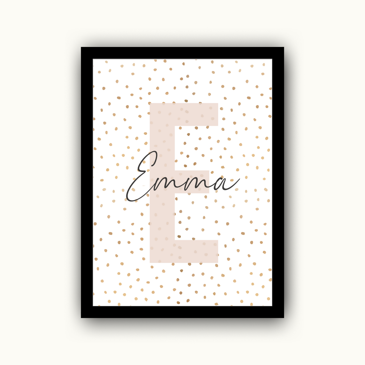 Polka Dot Initial - Girls Personalised Name Print
