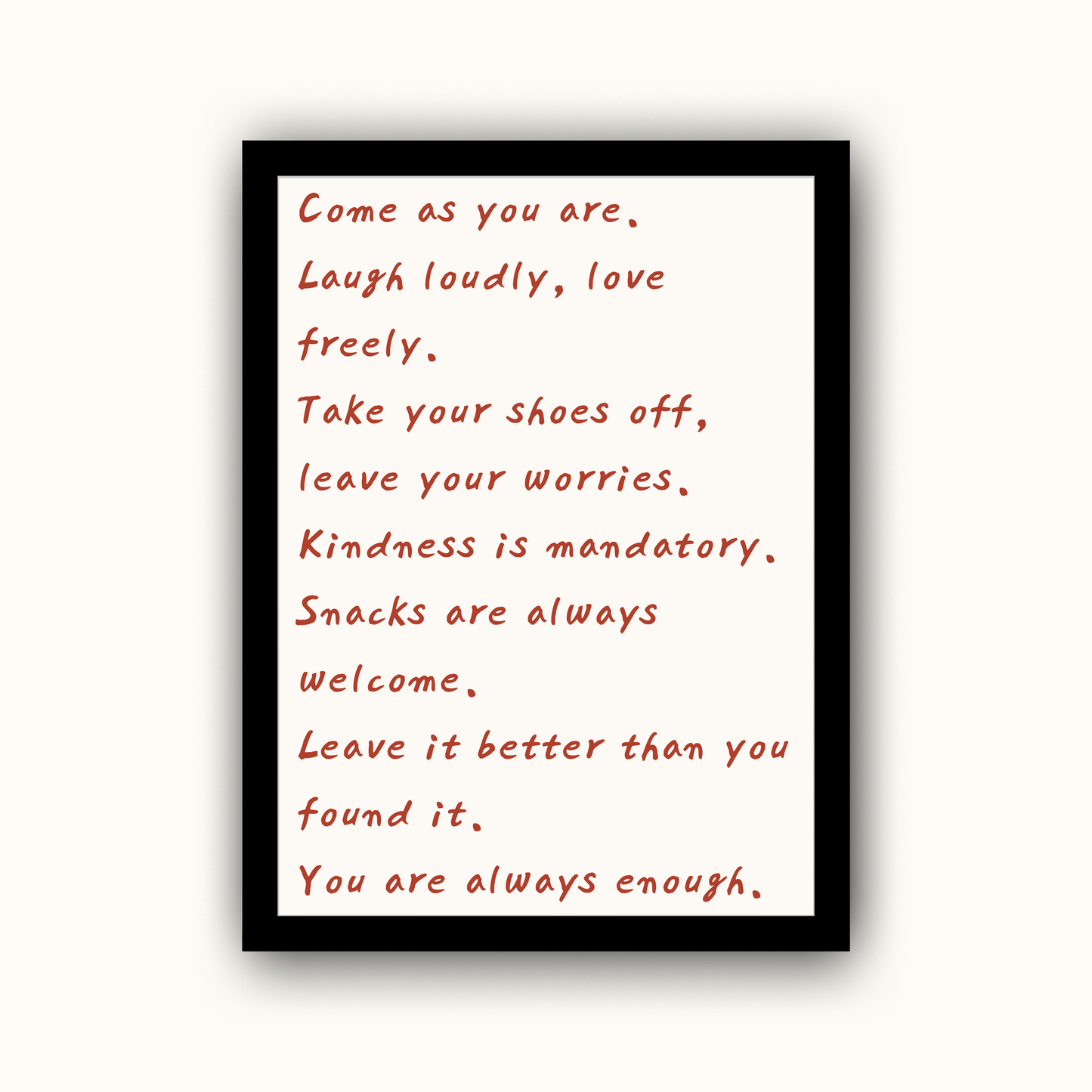 House Rules - Home & Family Print
