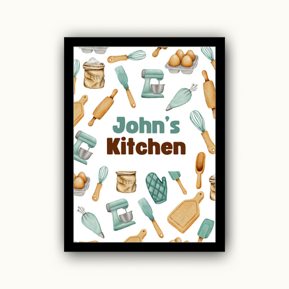 Cooking - Personalised Kitchen Name Print