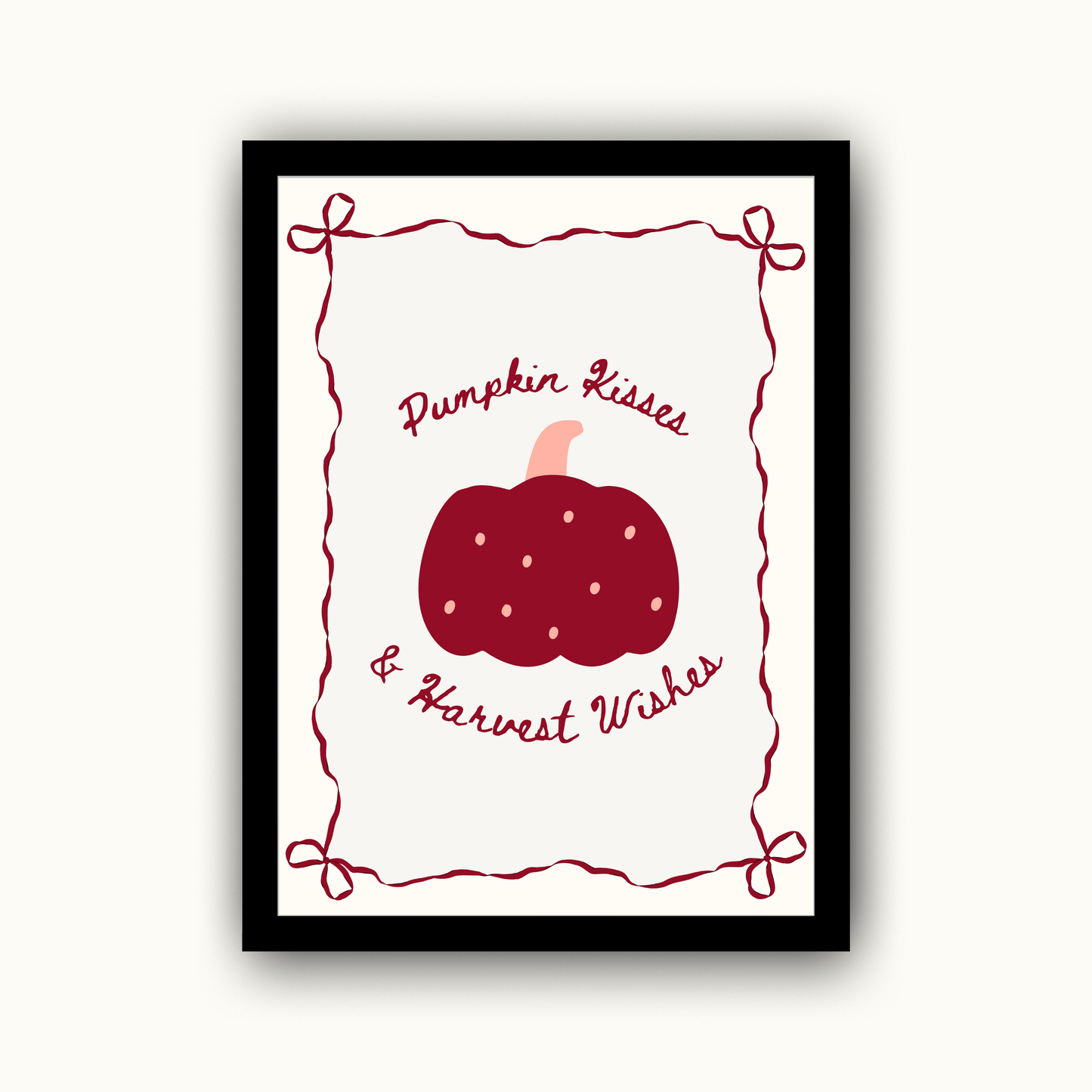 Pumpkin Kisses & Harvest Wishes Autumn Print