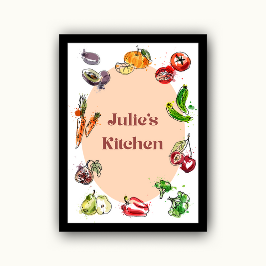 Fruit & Veg - Personalised Kitchen Name Print