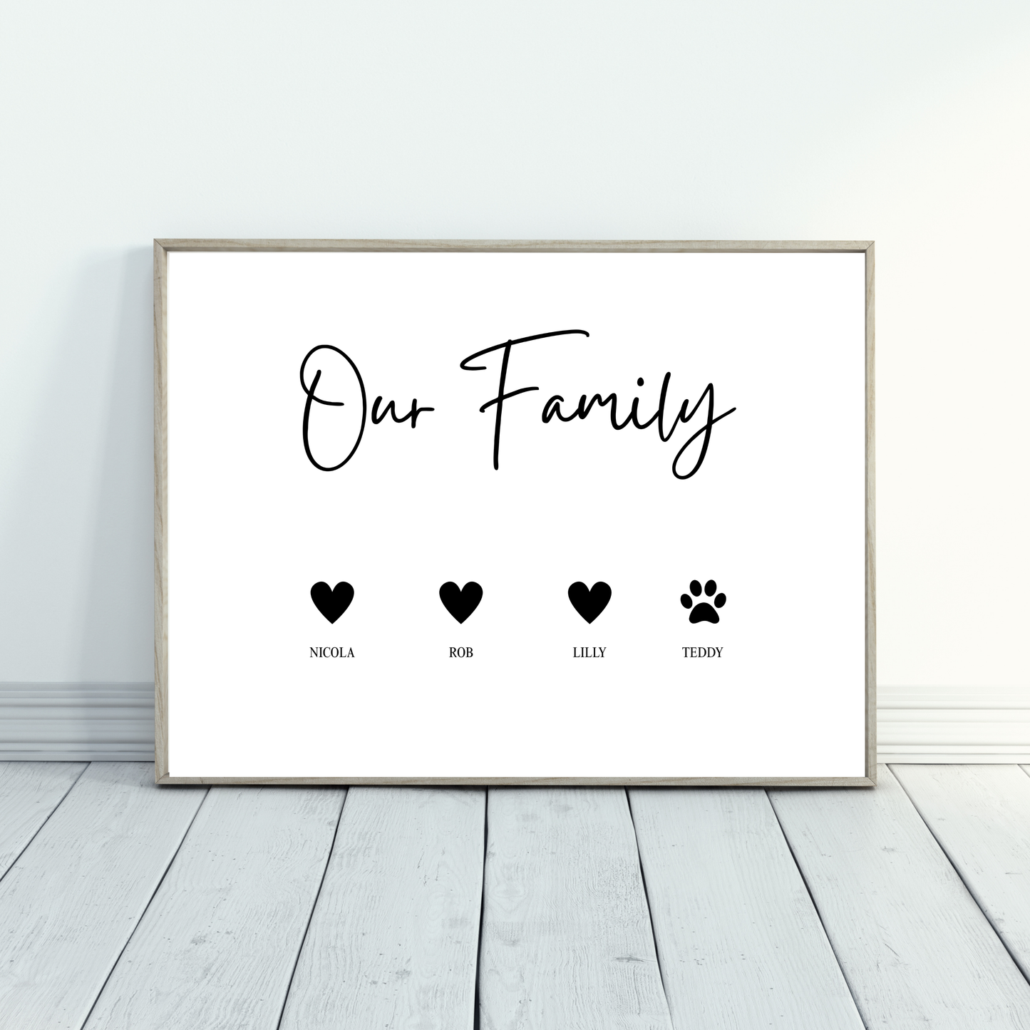 Our Family - Home & Family Personalised Name Print