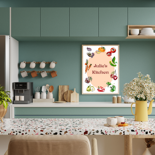 Fruit & Veg - Personalised Kitchen Name Print