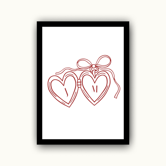 Locket – Wedding & Anniversary Personalised Name Print