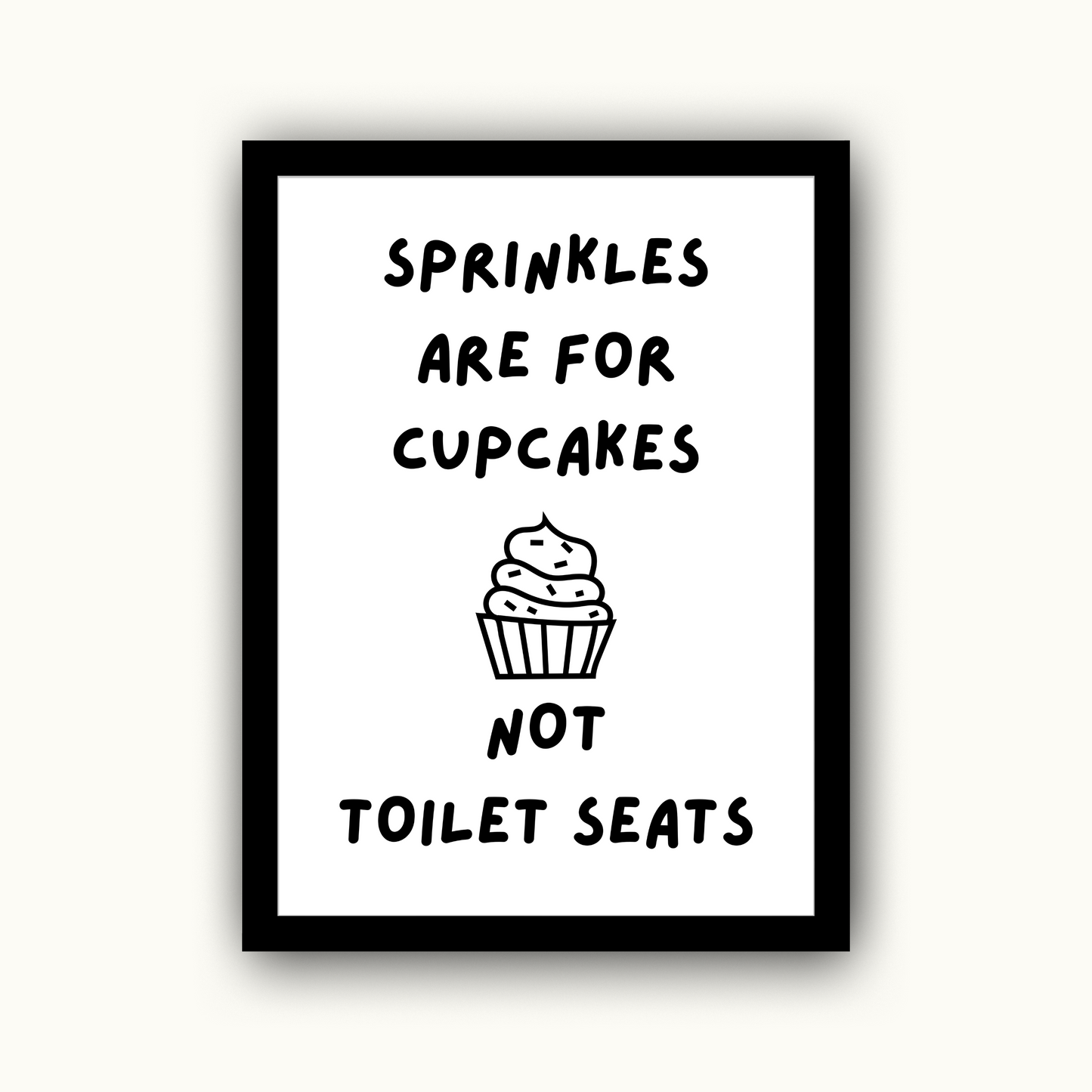 Sprinkles Are For Cupcakes Bathroom Print