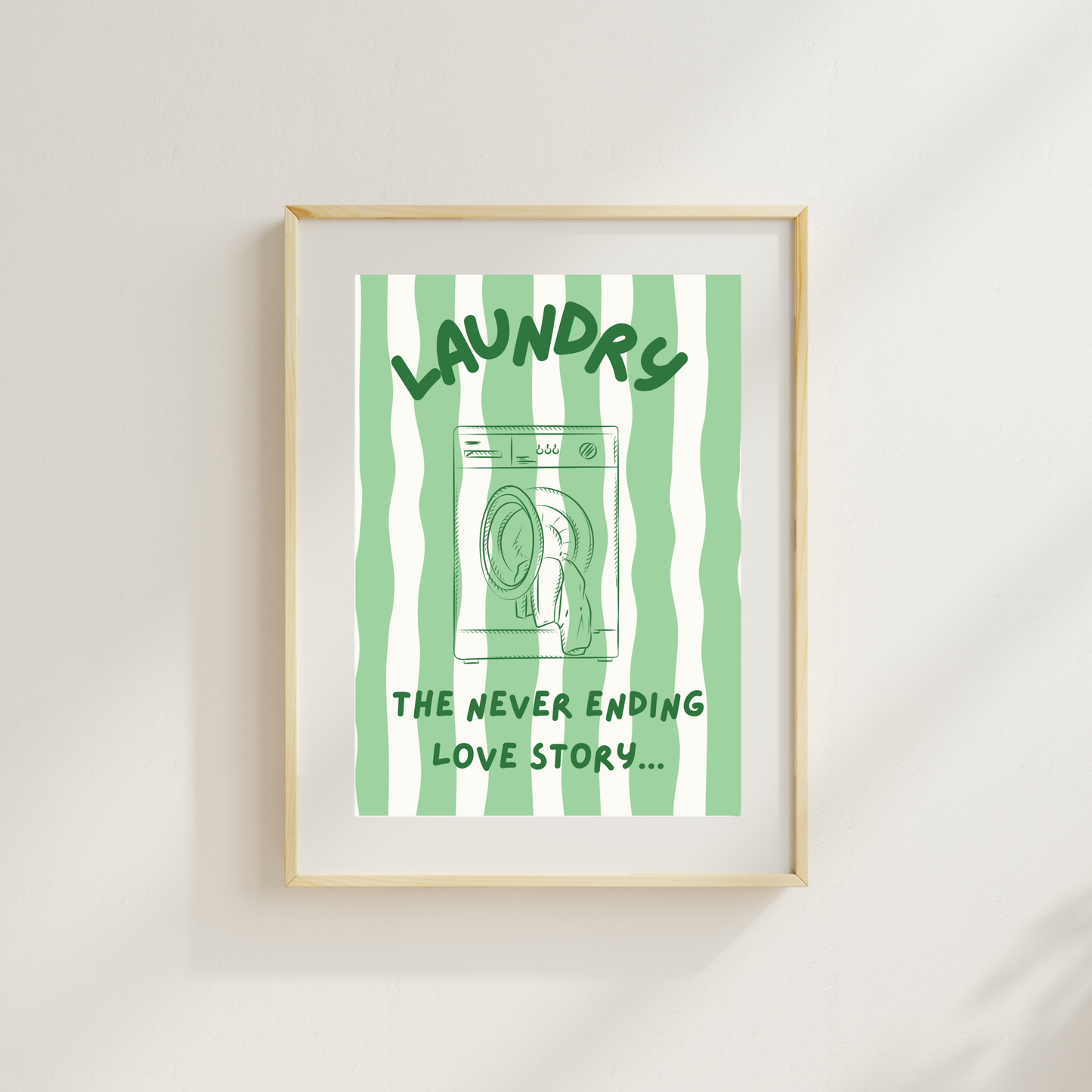 Laundry The Never Ending Love Story Funny & Sarcastic Print
