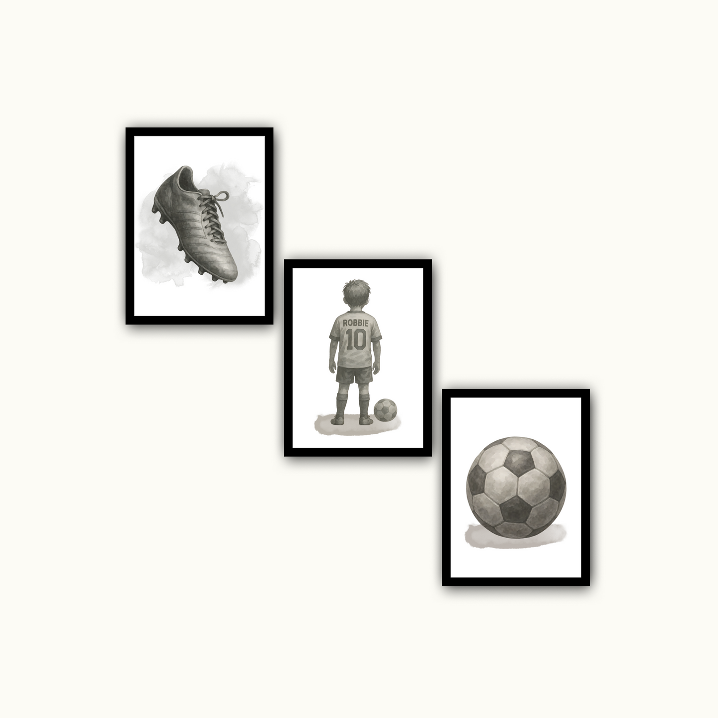 Football Enthusiast - Boys Personalised Name Print Set