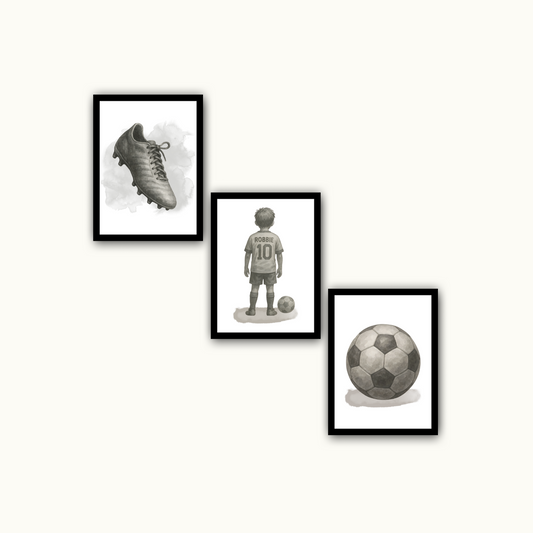 Football Enthusiast - Boys Personalised Name Print Set