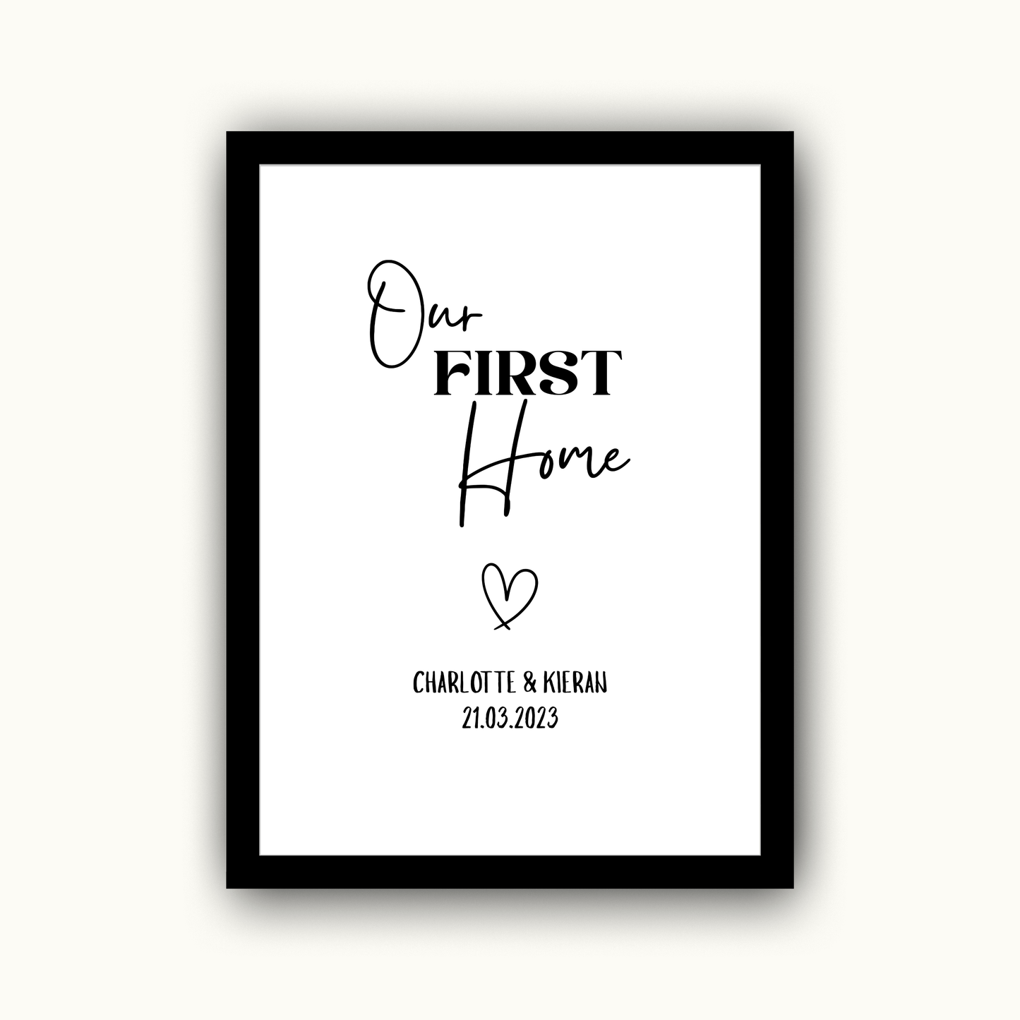 Our First Home - Home & Family Personalised Name Print