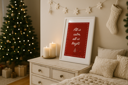All Is Calm Christmas Print