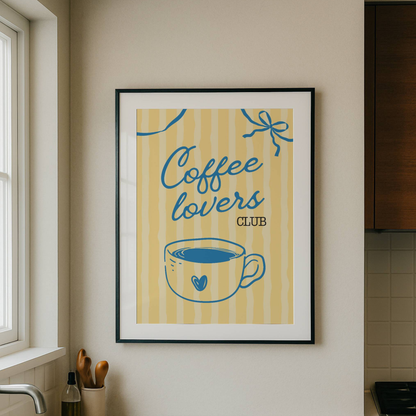 Coffee Lovers Club Yellow Print