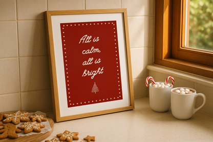All Is Calm Christmas Print