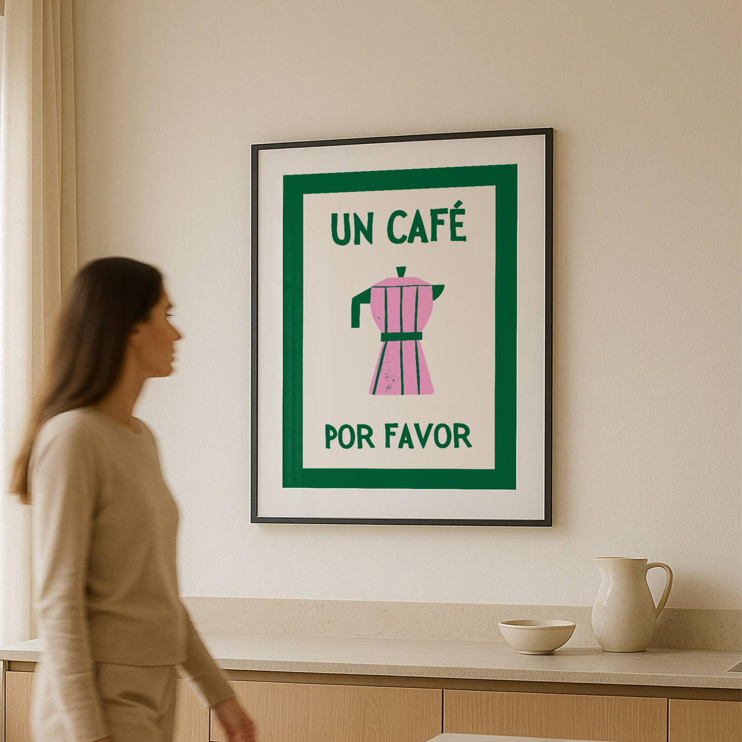 Un Café Por Favor Coffee Print