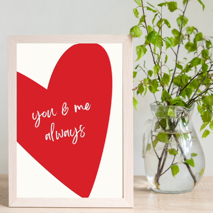 You & Me Always – Wedding & Anniversary Print