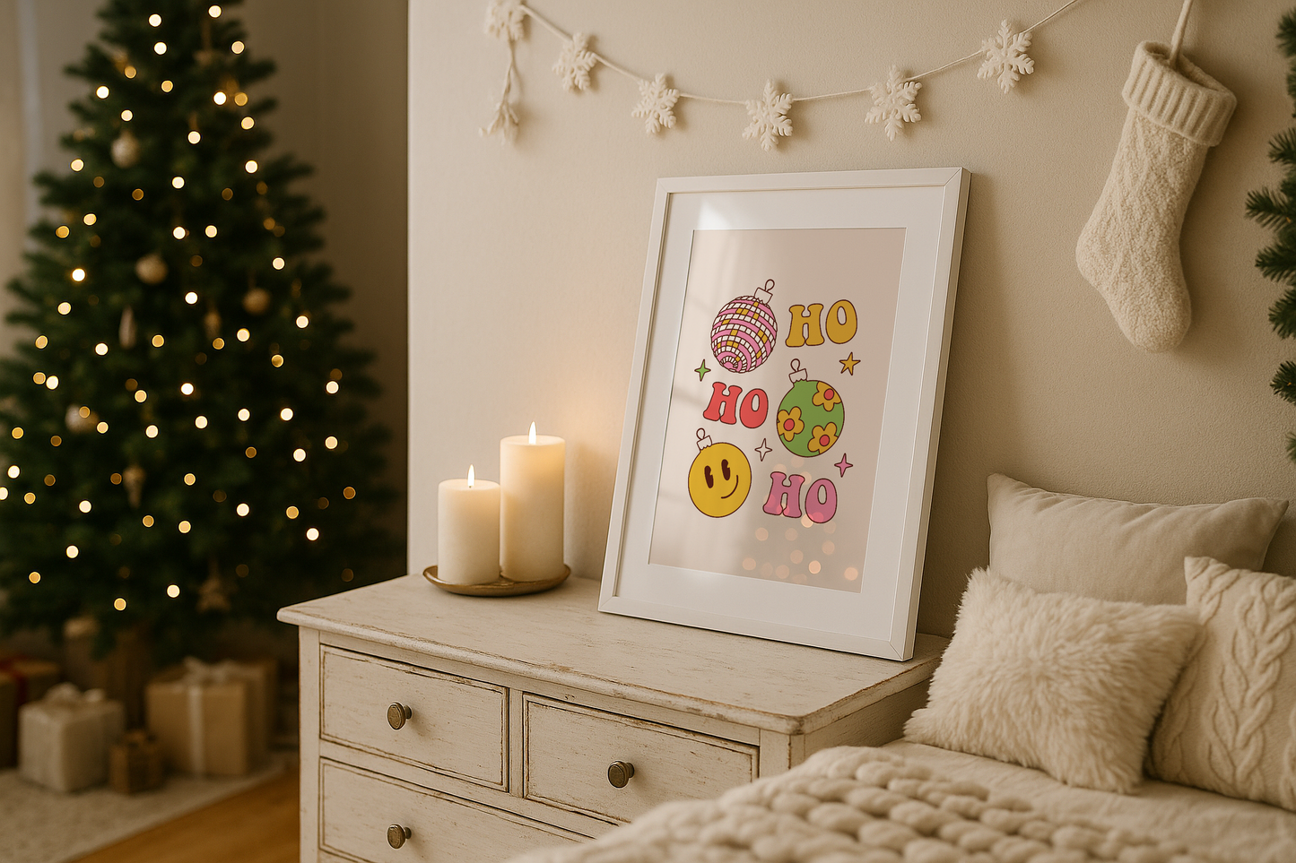 Ho Ho Ho Groovy Christmas Print