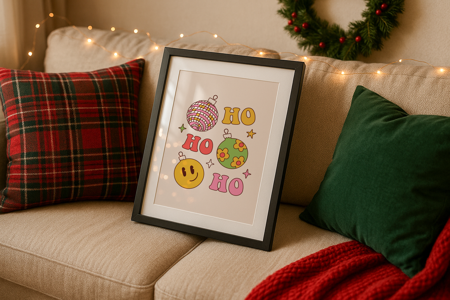 Ho Ho Ho Groovy Christmas Print