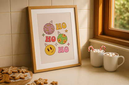 Ho Ho Ho Groovy Christmas Print