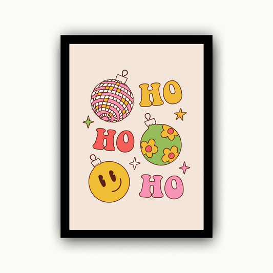 Ho Ho Ho Groovy Christmas Print