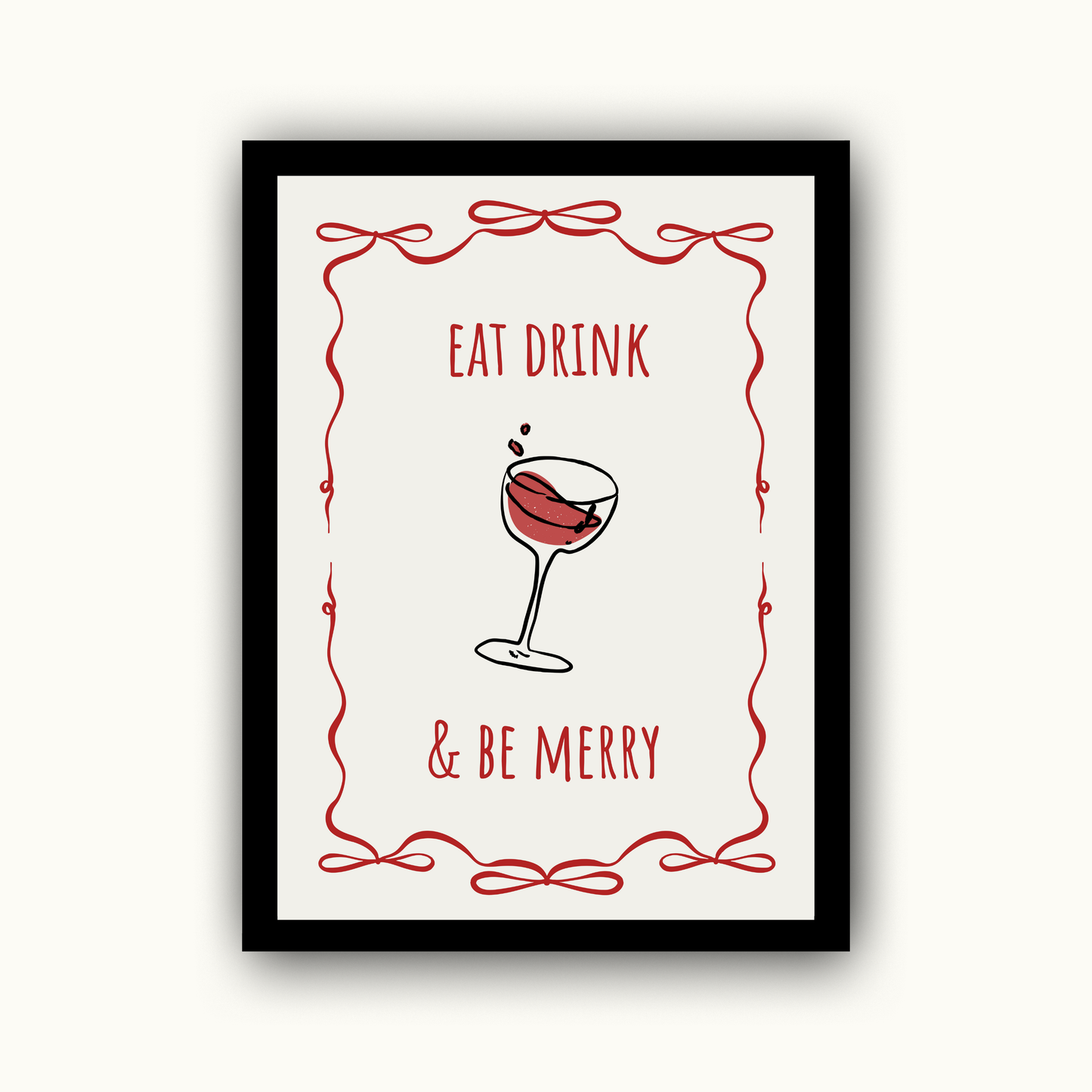 Eat Drink & Be Merry Christmas Print