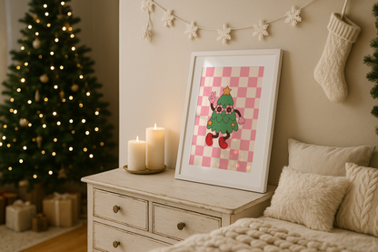 Groovy Christmas Tree Christmas Print
