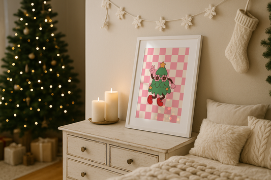 Groovy Christmas Tree Christmas Print