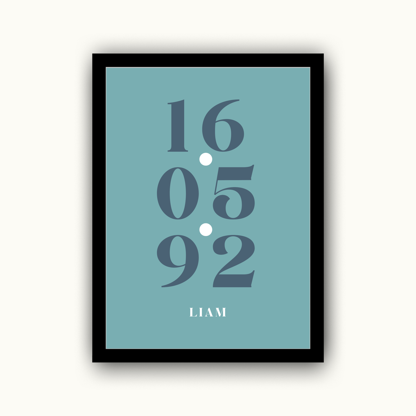 Blue Special Date – Personalised Name Print