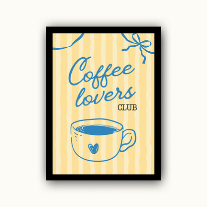 Coffee Lovers Club Yellow Print