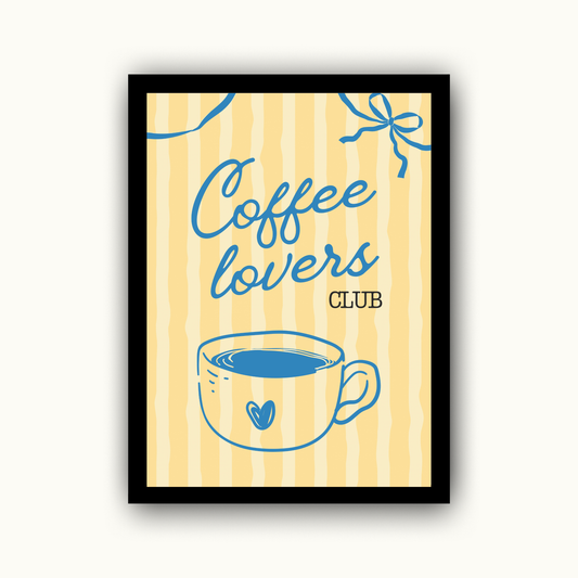 Coffee Lovers Club Yellow Print