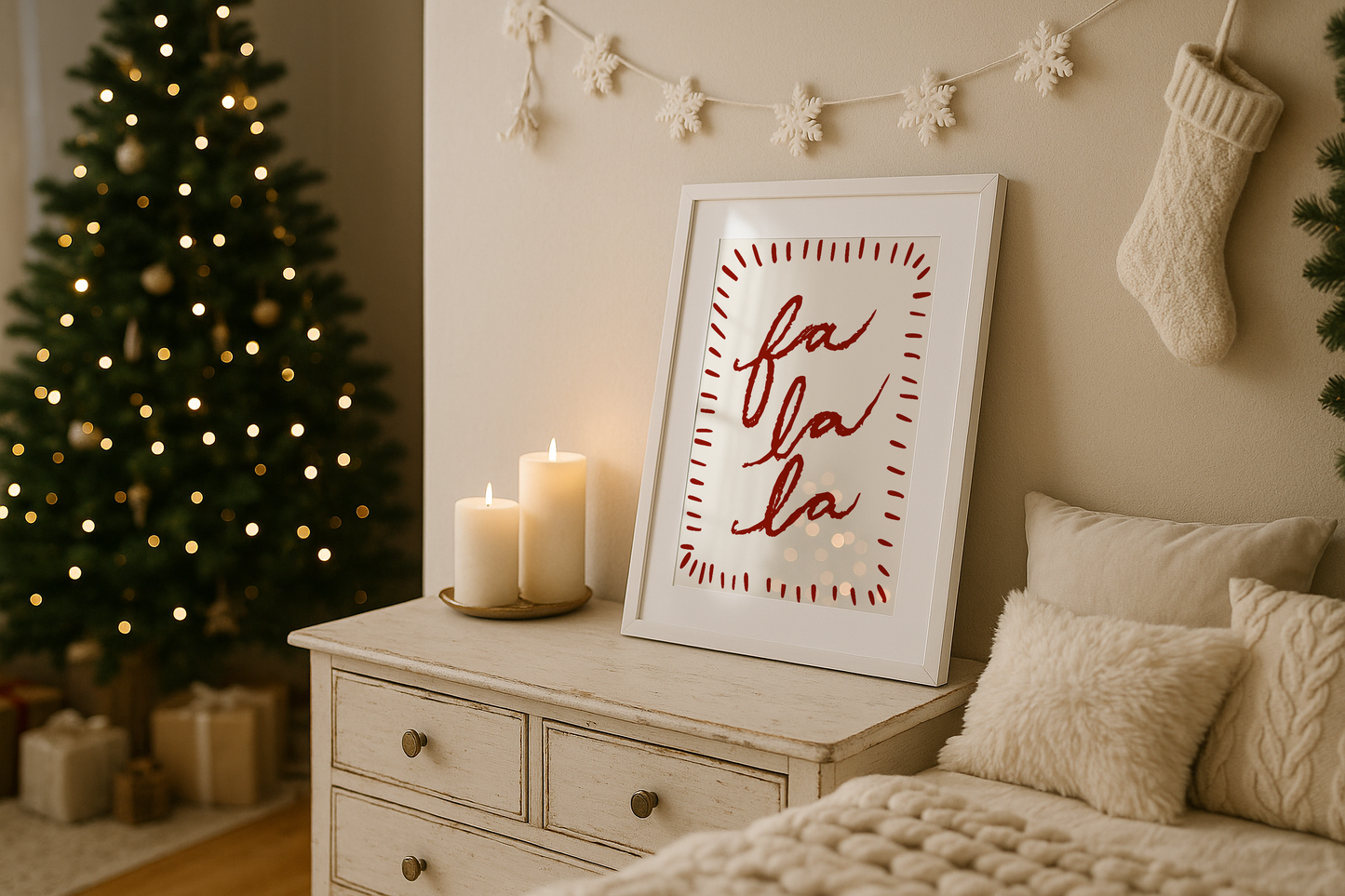 Fa La La Christmas Print