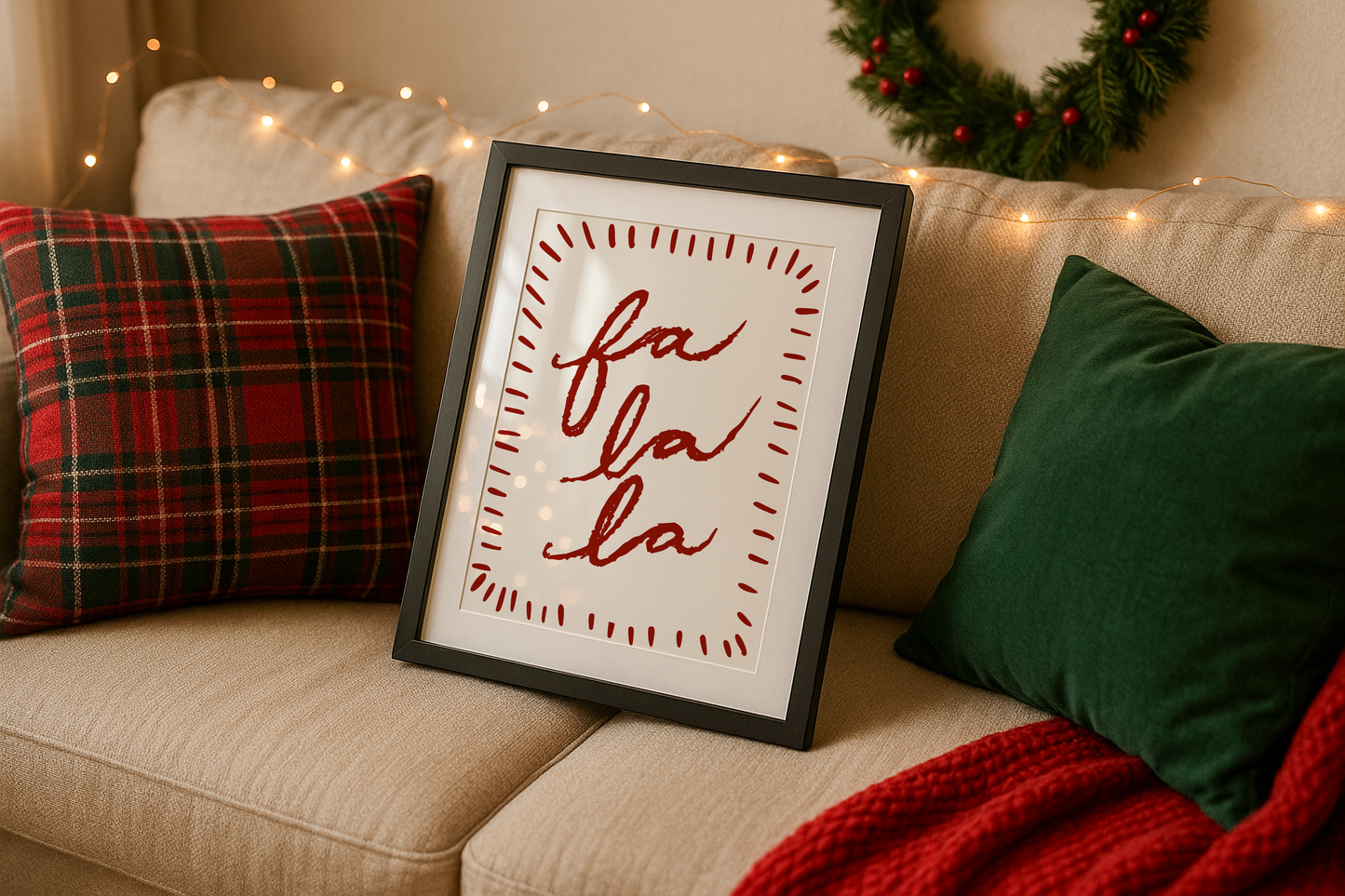 Fa La La Christmas Print