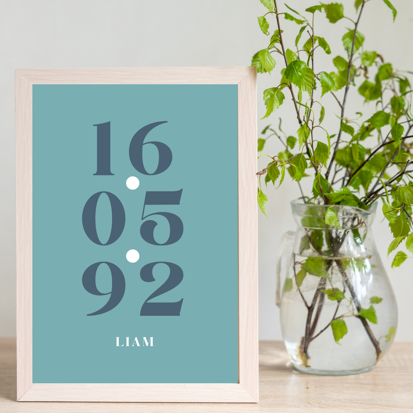 Blue Special Date – Personalised Name Print