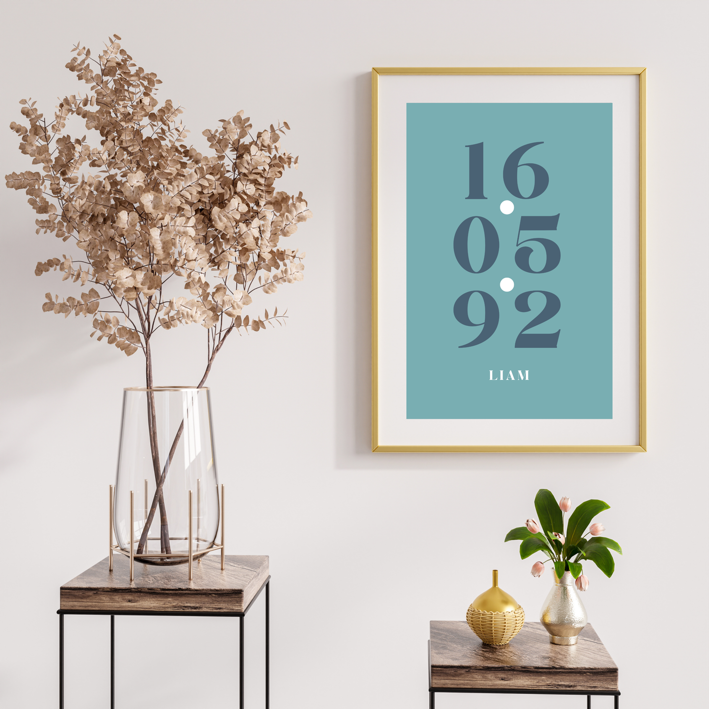 Blue Special Date – Personalised Name Print